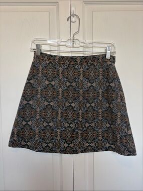 Patterned A-Line Skirt